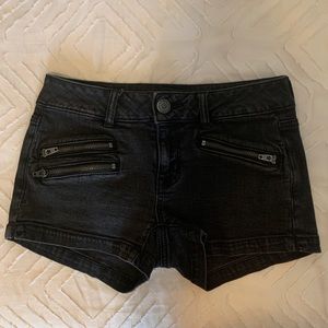 American Eagle black jean shorts